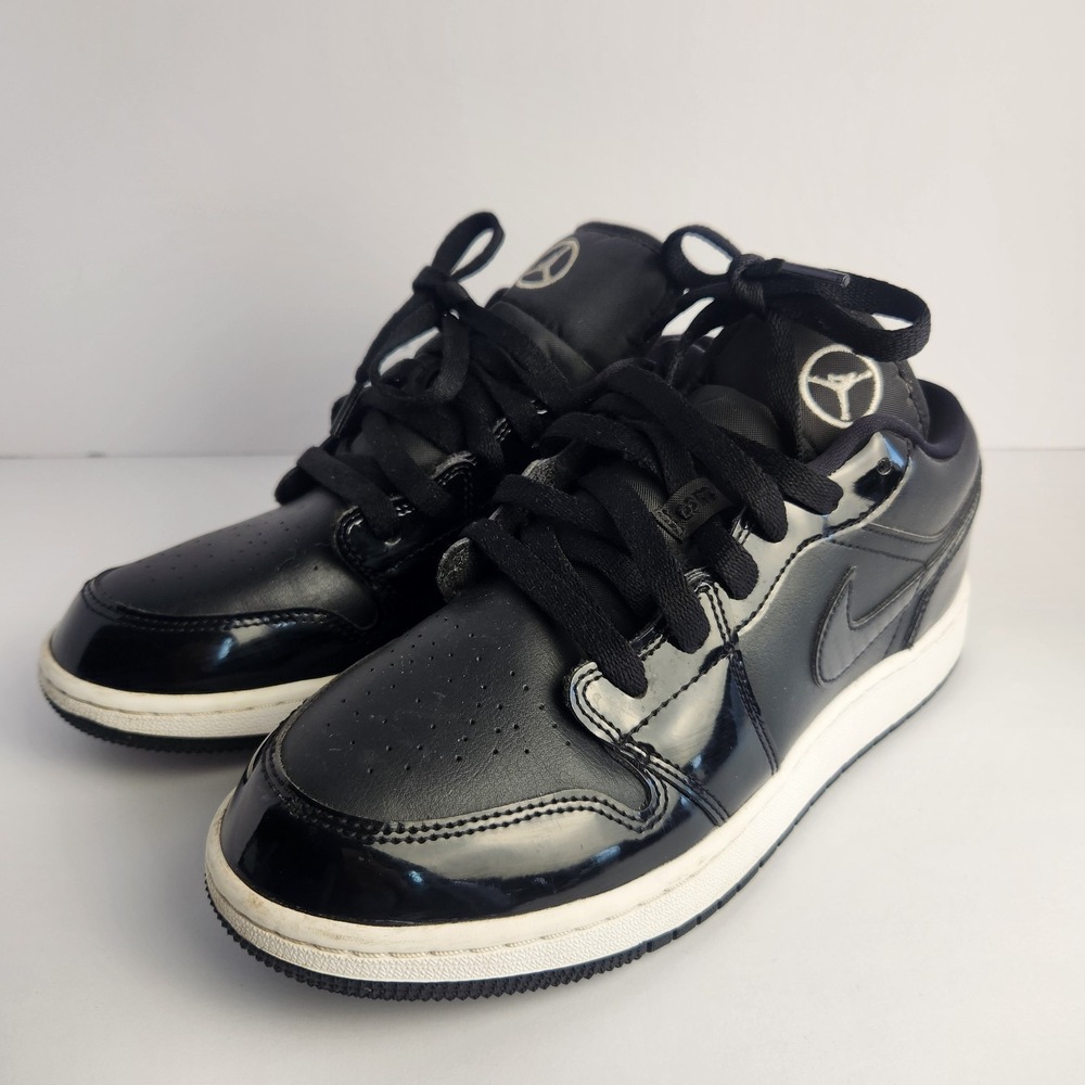 Air Jordan 1 Low SE All-Star GS Men's Black Leather Tennis Shoes Size 7Y